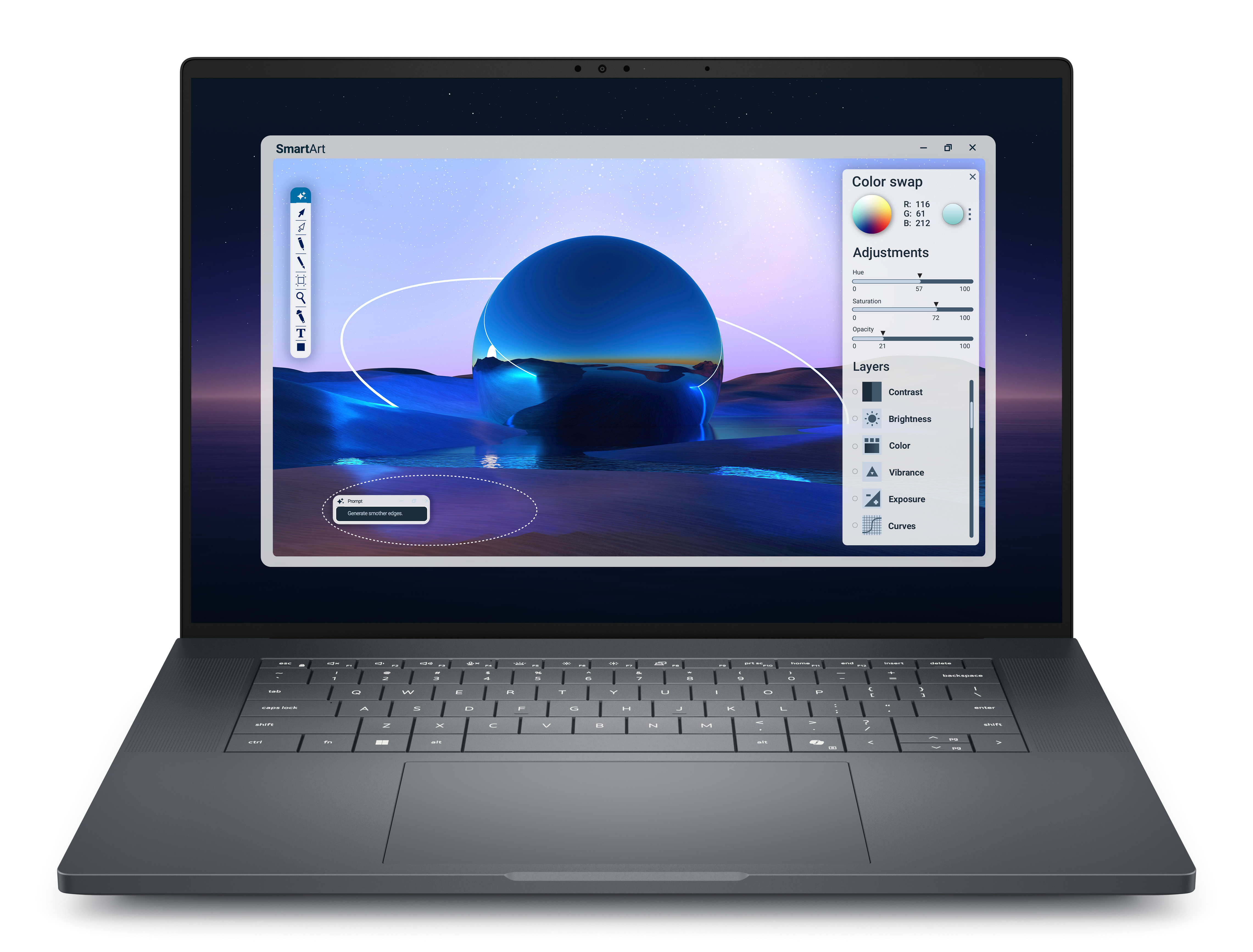 Dell Pro Max 16 Premium MA16250 - Intel Core Ultra 9 285H / 2.9 GHz - vPro Enterprise - Win 11 Pro - RTX PRO 2000 Blackwell - 64 GB RAM - 1 TB SSD SED, NVMe, TLC, Performance - 40.646 cm (16)