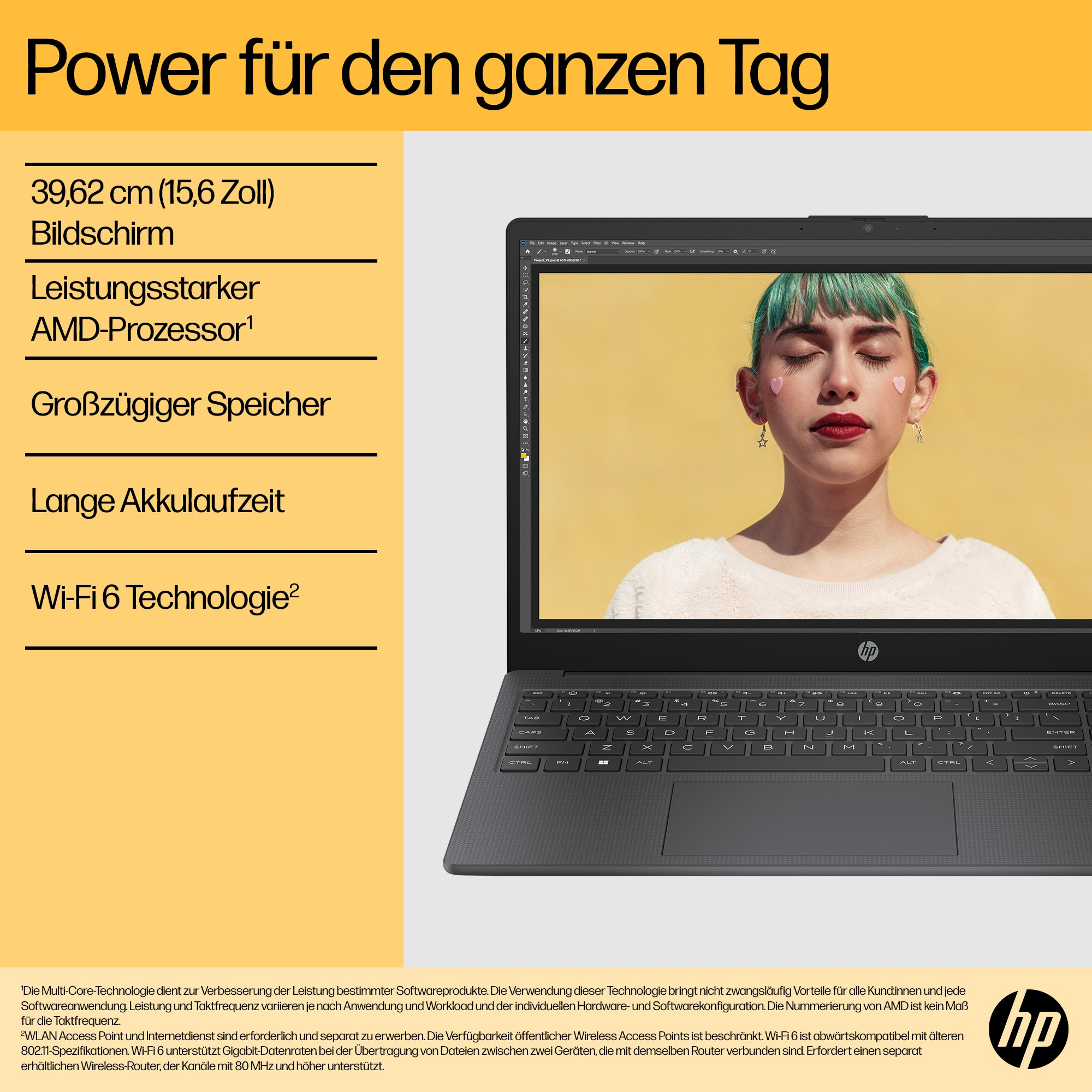 HP 15.6 Notebook 15-fc0654ng - Notebook - 2,8 GHz