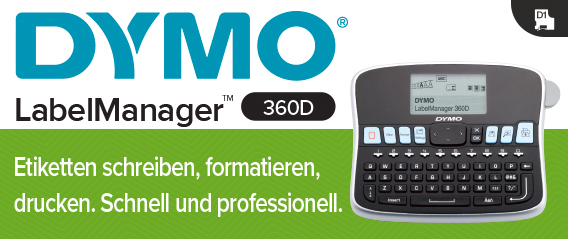 Dymo LabelMANAGER 360D - Beschriftungsgert - s/w - Thermotransfer - Rolle (1,9 cm)
