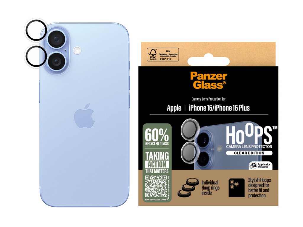 PanzerGlass Hoops Transparent Lens Protector iPhone16 | 16 Plus