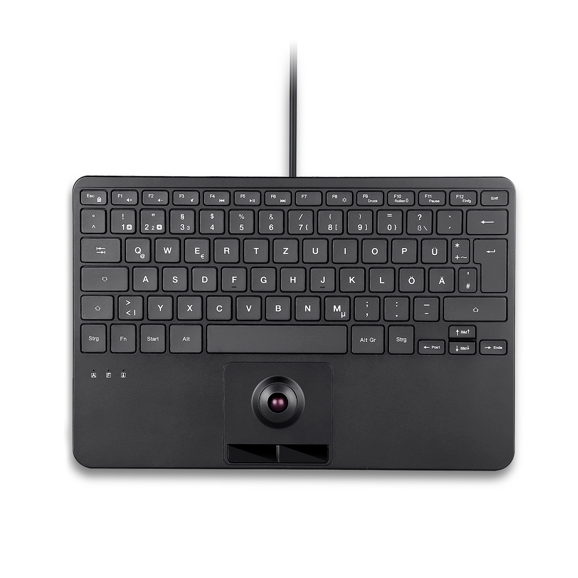 Perixx PERIBOARD-427 H DE USB-Mini-Tastatur Trackball