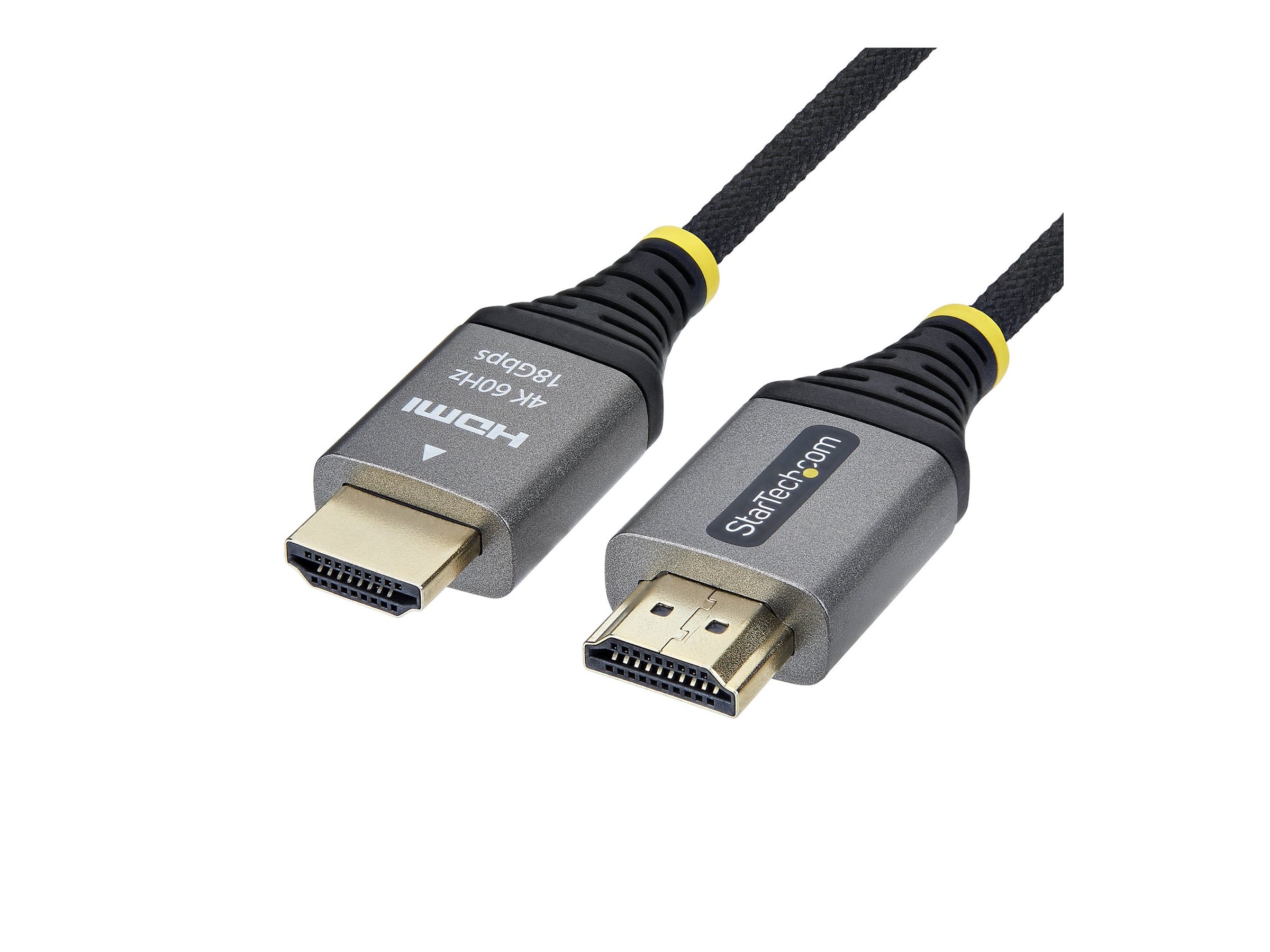 StarTech.com C�ble HDMI Haute Vitesse Certifi� Premium 3m (10ft), Ultra Flexible, 4K 60Hz/1440p 144Hz avec HDR10/ARC, 18Gbps, Cordon HDMI Tress� Haute Flexibilit�