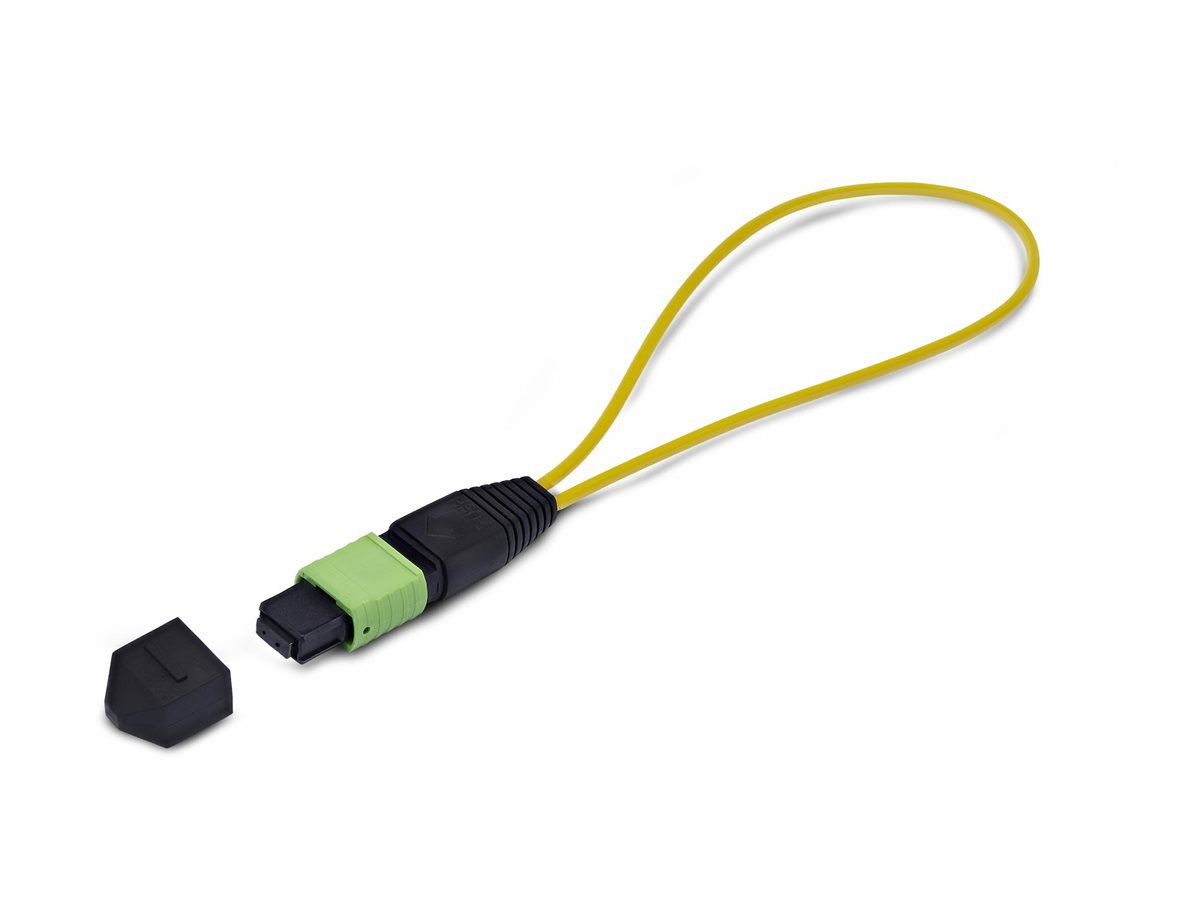 StarTech.com Adaptador Bucle Invertido MPO-12 Monomodo 9/125 MPO/MTP Hembra - Probador Bucle Invertido MPO/MTP Hembra - Probador de Conector MPO/MTP-APC de Fibra �ptica