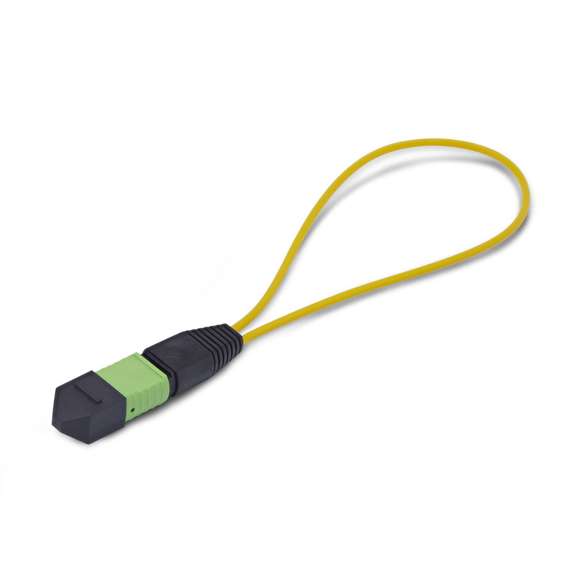 StarTech.com Adaptador Bucle Invertido MPO-12 Monomodo 9/125 MPO/MTP Hembra - Probador Bucle Invertido MPO/MTP Hembra - Probador de Conector MPO/MTP-APC de Fibra �ptica