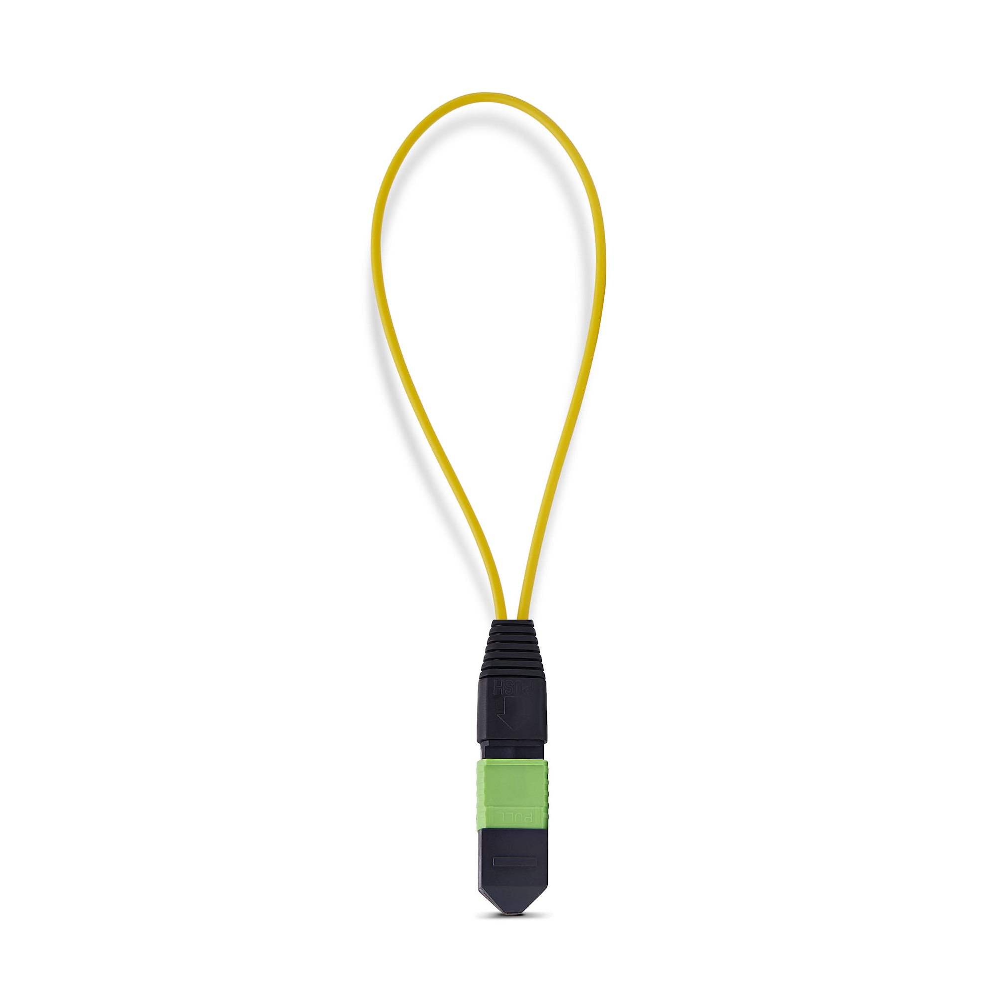 StarTech.com Adaptador Bucle Invertido MPO-12 Monomodo 9/125 MPO/MTP Hembra - Probador Bucle Invertido MPO/MTP Hembra - Probador de Conector MPO/MTP-APC de Fibra �ptica