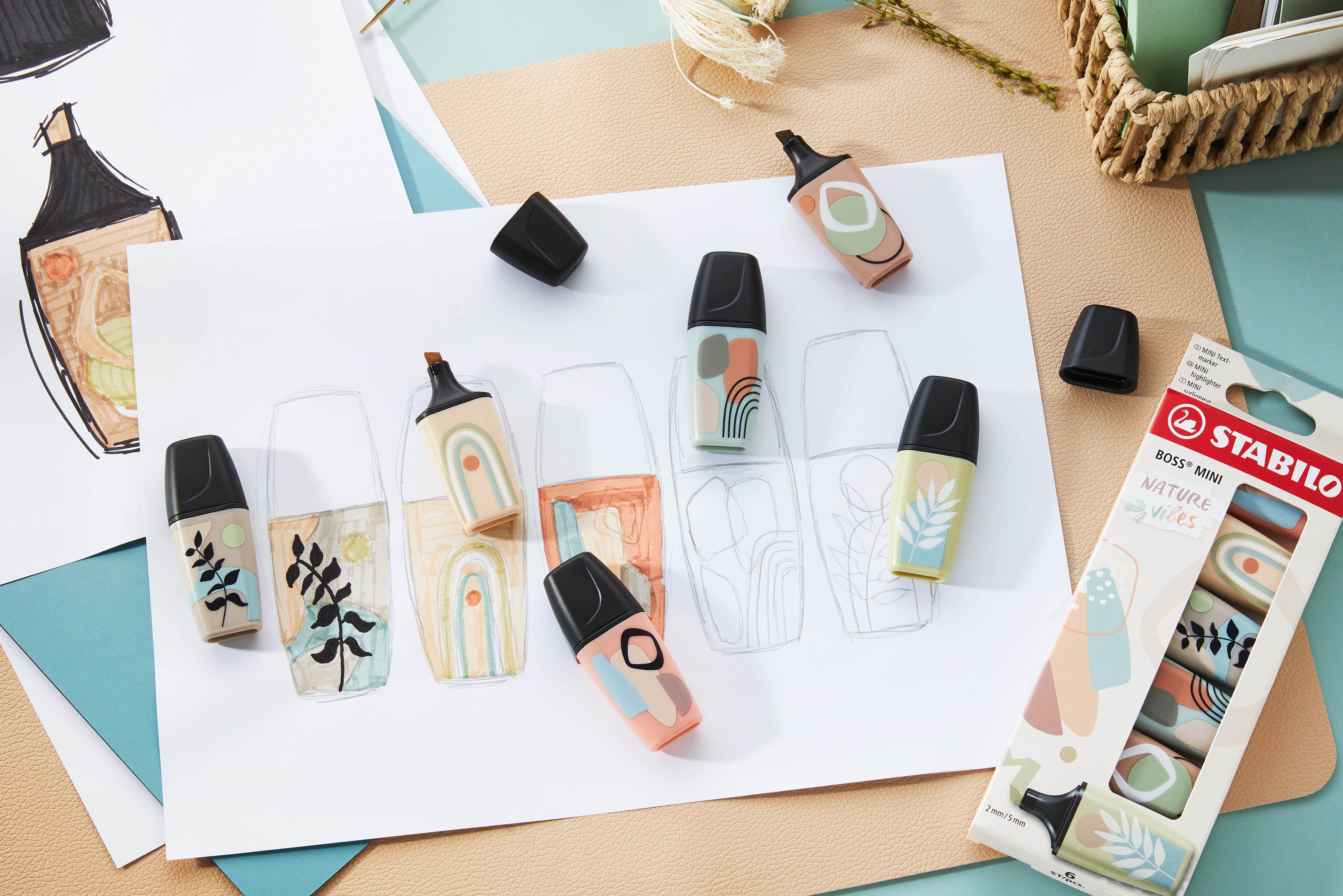 STABILO BOSS MINI Naturevibes Textmarker farbsortiert 6 St.