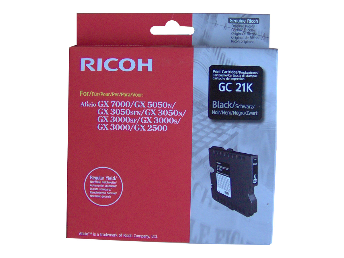 Ricoh Regular Yield Gel Cartridge Black 1.5k cartucho de tinta 1 pieza(s) Original Negro