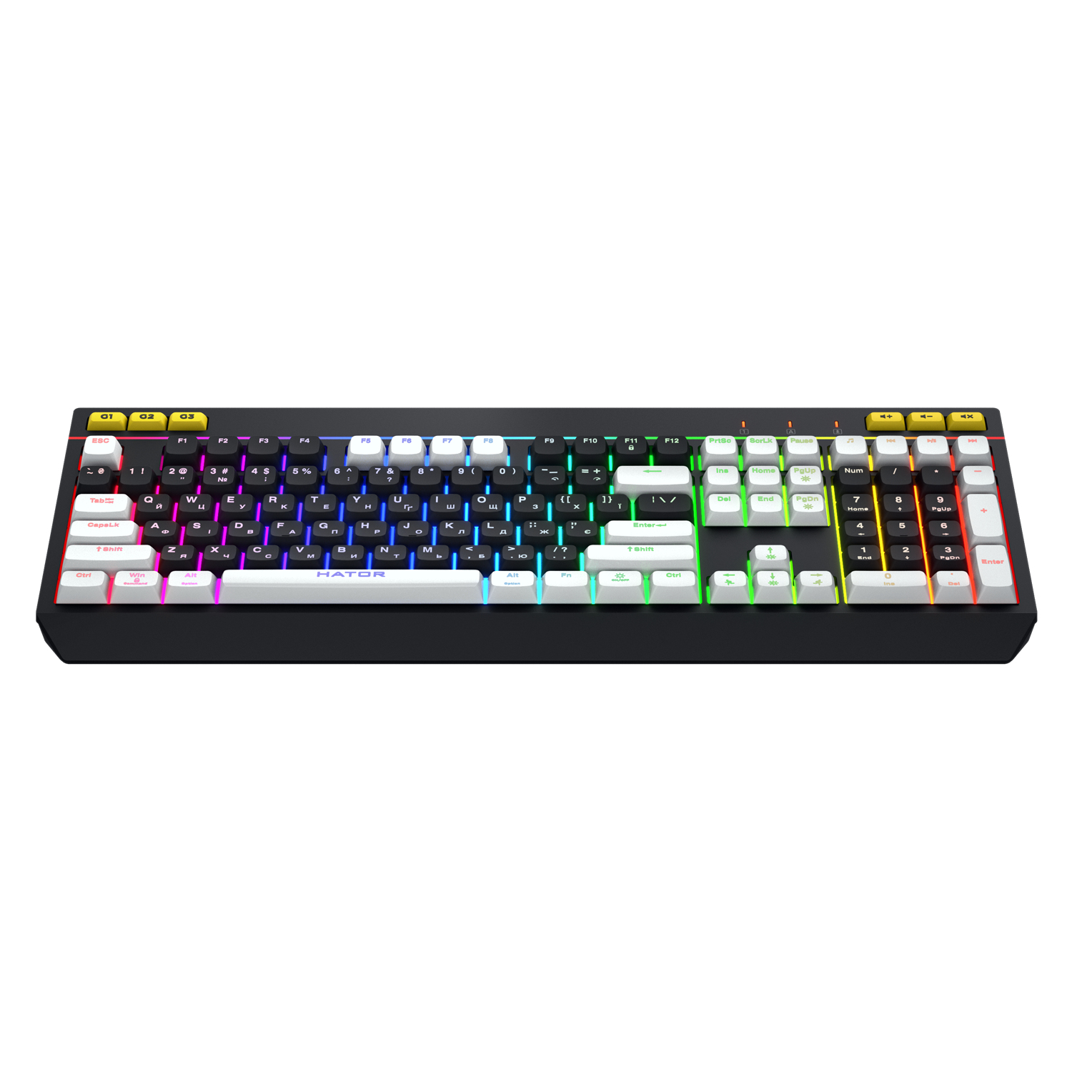 HATOR Icefall tastiera Gaming USB QWERTY Inglese US Nero