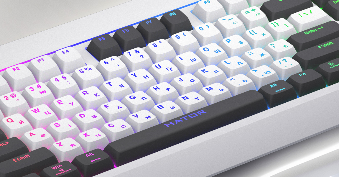 HATOR Icefall tastiera Gaming USB QWERTY Inglese US Nero