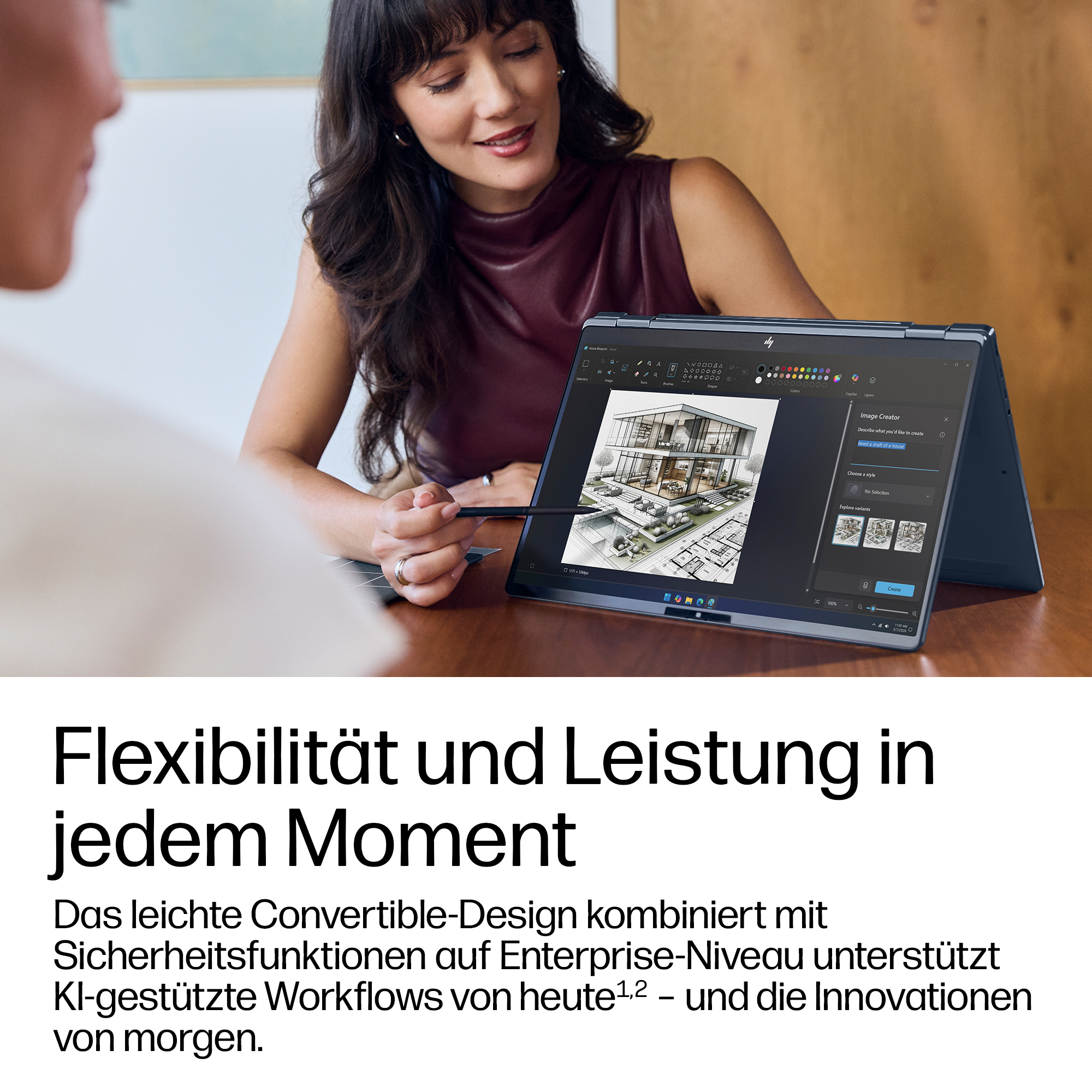 HP EliteBook X Flip G2i Notebook Next Gen AI - Flip-Design - Intel Core Ultra 7 356H / 1.9 GHz - Win 11 Pro - Intel Graphics - 32 GB RAM - 1 TB SSD NVMe - 35.6 cm (14)
