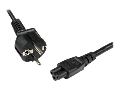 StarTech.com Cable de 1m de Alimentacin para Porttiles, Enchufe UE a C5, 2,5A 250V, 18AWG, Cable de Repuesto para Cargador, Cable Hoja de Trbol Mickey Mouse, Cable para Europa, UL