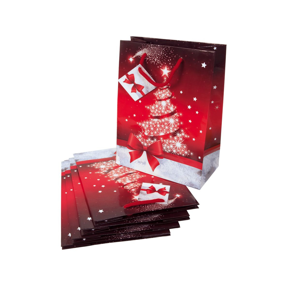 Sigel GT023 sacchetto di carta Rosso, Bianco