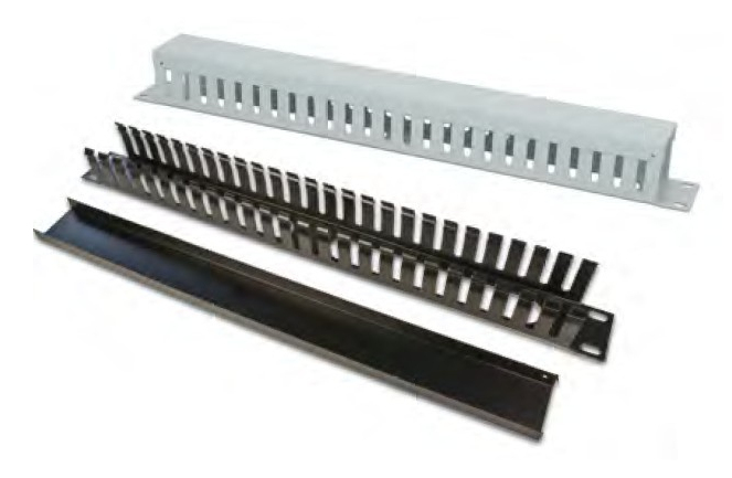 Wirewin 19 Kabelf�hrungspanel mit Abdeckung schwarz RAL9005 KRP