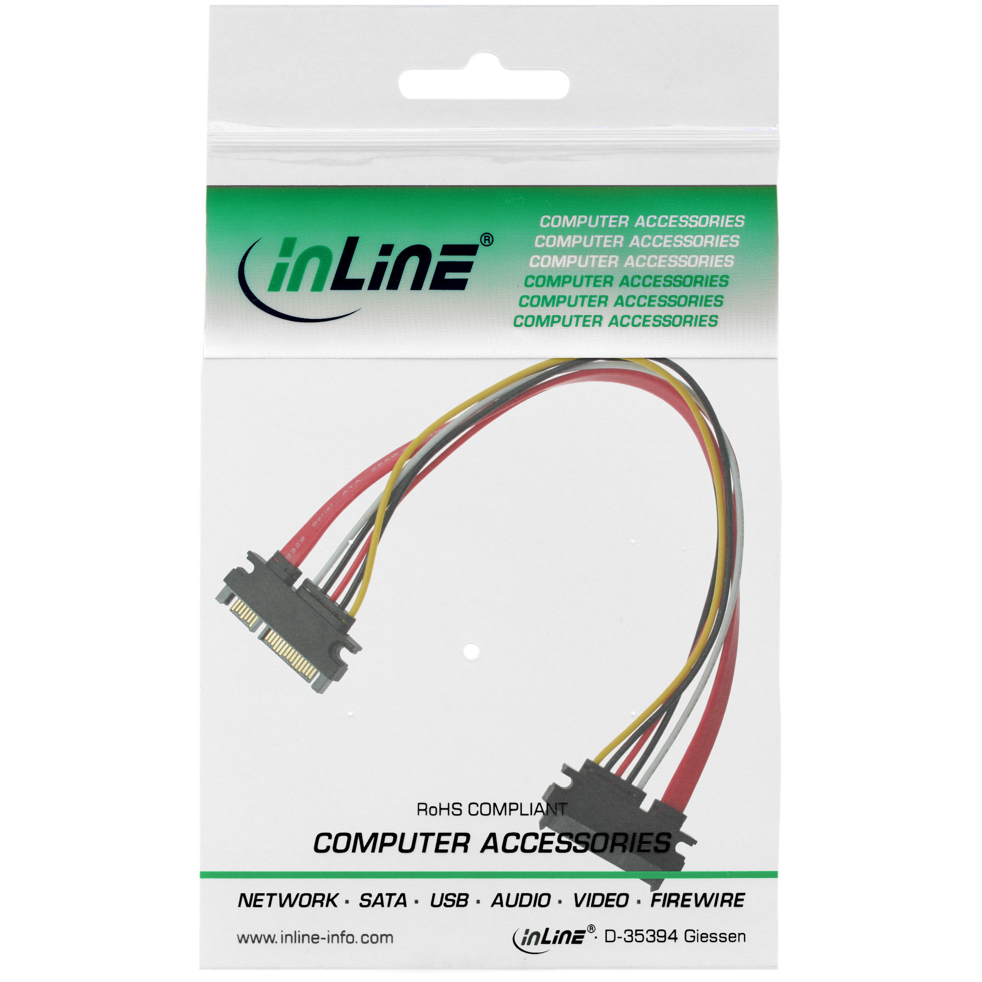 InLine 29652A c�ble SATA 0,3 m Multicolore
