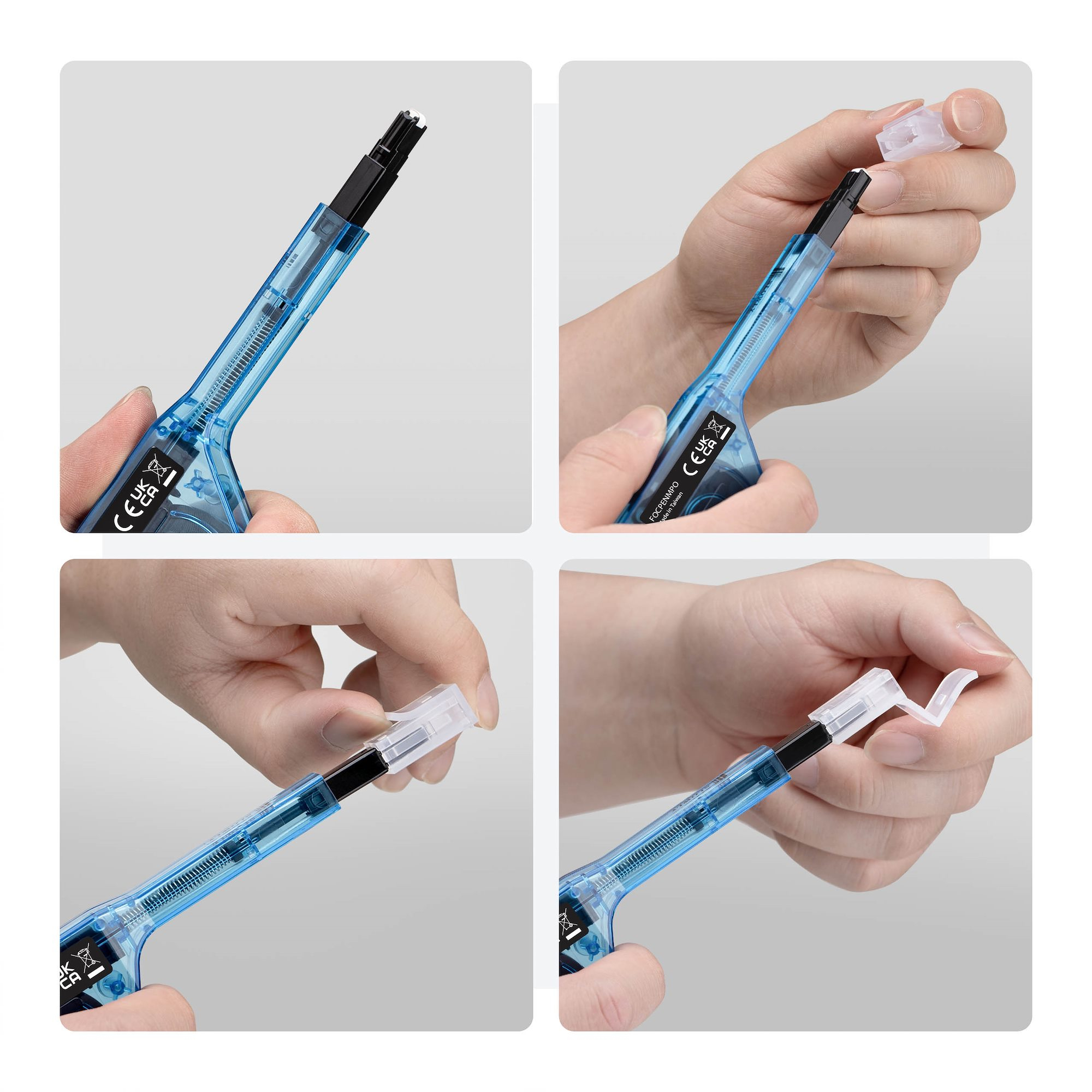 StarTech.com Penna per la pulizia delle fibre ottiche, dispositivo di pulizia MPO per porte e connettori in fibra ottica MPO/MTP, pulitore per connettori in fibra ottica