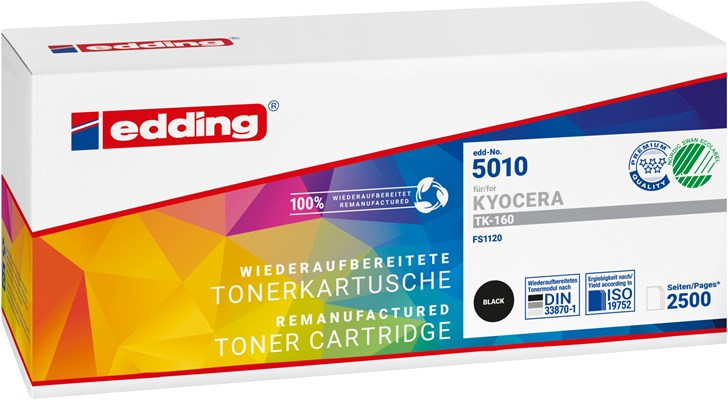 EDDING EDD-5010 schwarz Toner kompatibel zu Kyocera TK-160 - Kompatibel - Tonereinheit