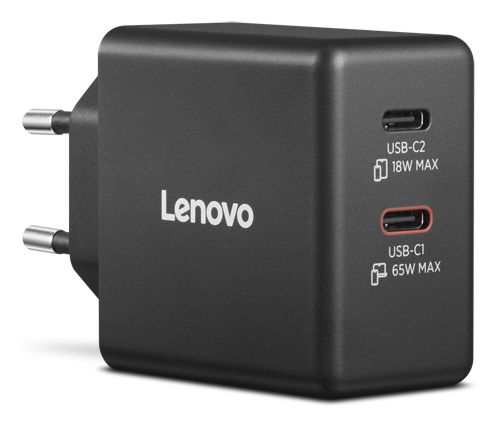 Lenovo Dual USB-C GaN Charger - Netzteil - 65.000 W