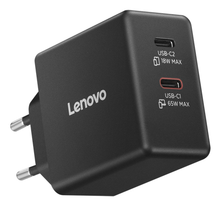 Lenovo Dual USB-C GaN Charger - Netzteil - 65.000 W