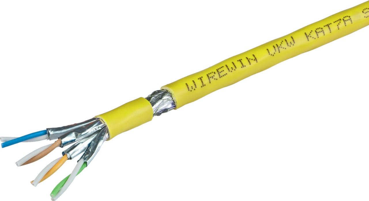 Wirewin VKW SFTP K7A L3 1000SXQ c�ble de r�seau Jaune 1000 m Cat7 S/FTP (S-STP) Rond