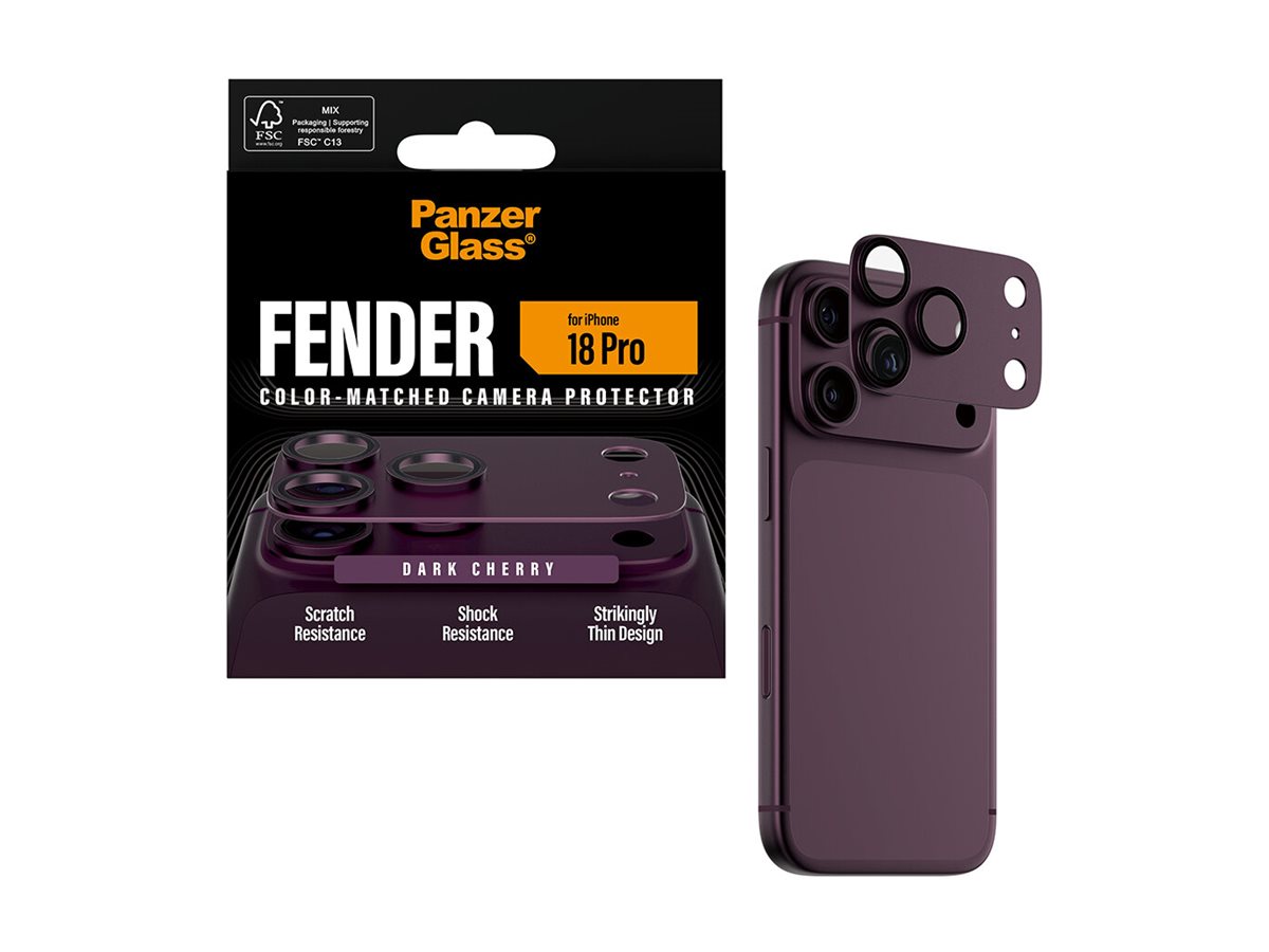 PanzerGlass Fender Protezione Fotocamere Dark Cherry iPhone 18 Pro
