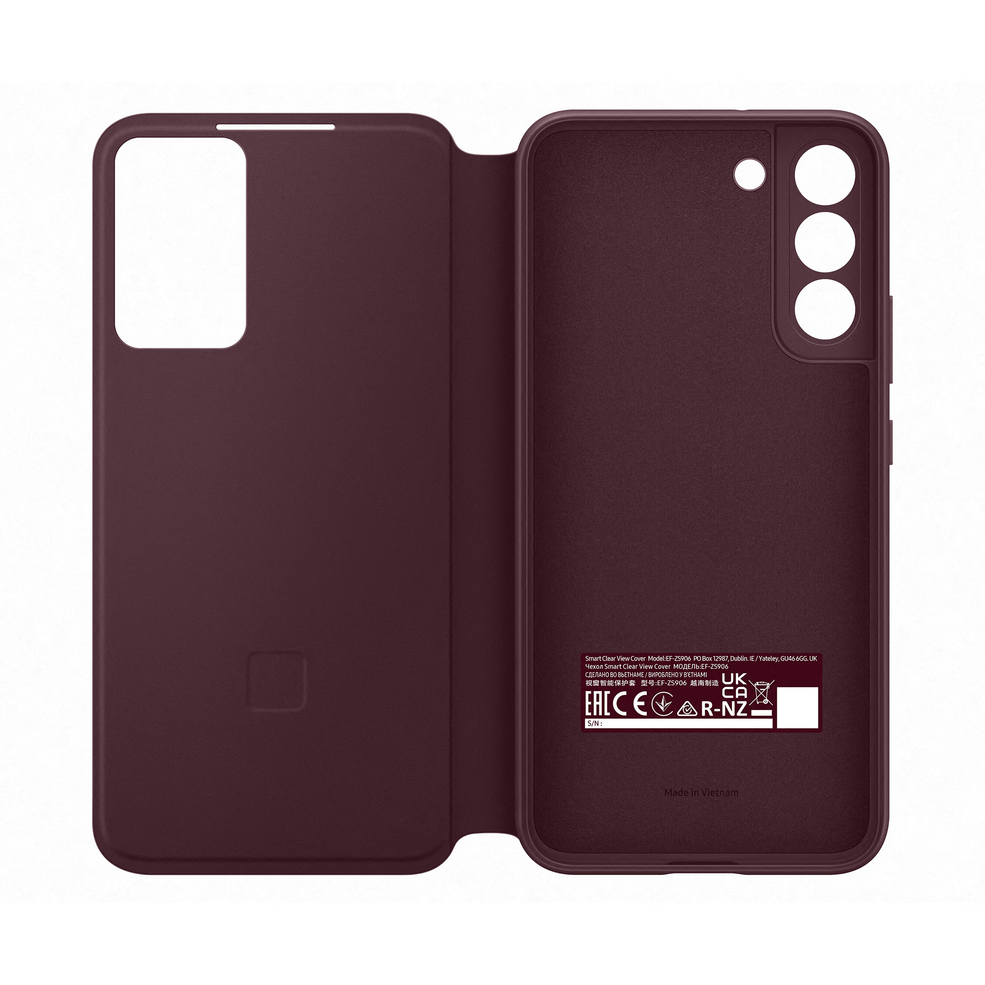 Samsung EF-ZS906C mobile phone case 16.8 cm (6.6) Flip case Burgundy