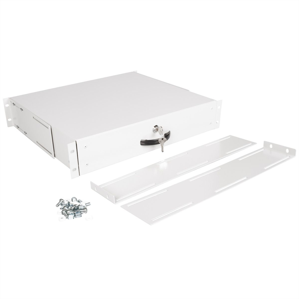 ROLINE Tastatur-Tablett - verriegelbar - RAL 7035, Hellgrau - 2U - 48.3 cm (19)