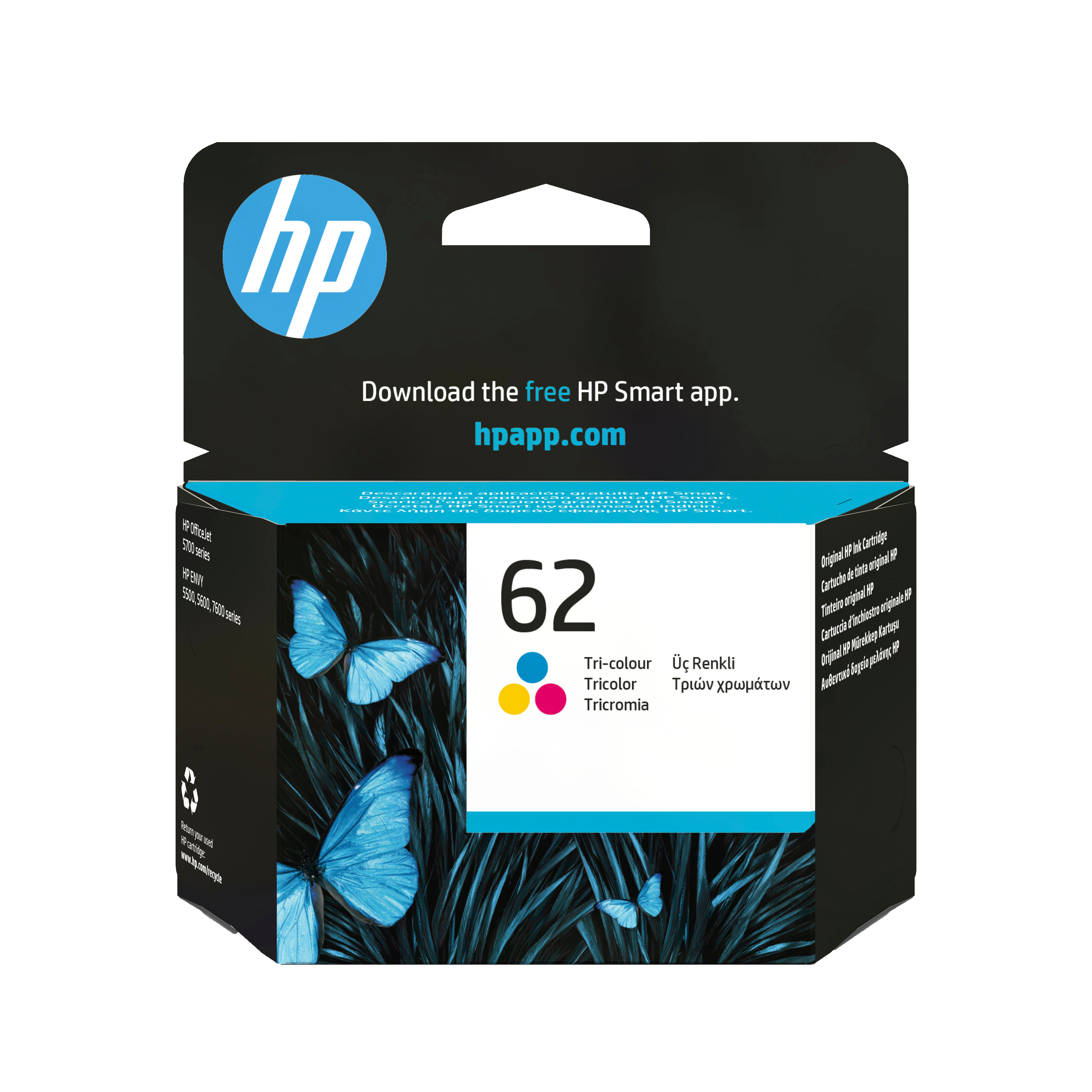 HP 62 Tri-color Original Ink Cartridge