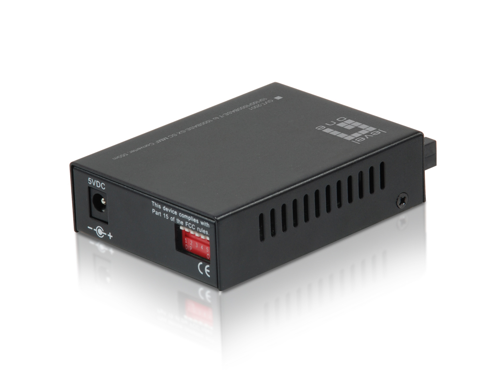 LevelOne GVT-2001 convertidor de medio 1000 Mbit/s 850 nm Multimodo Negro