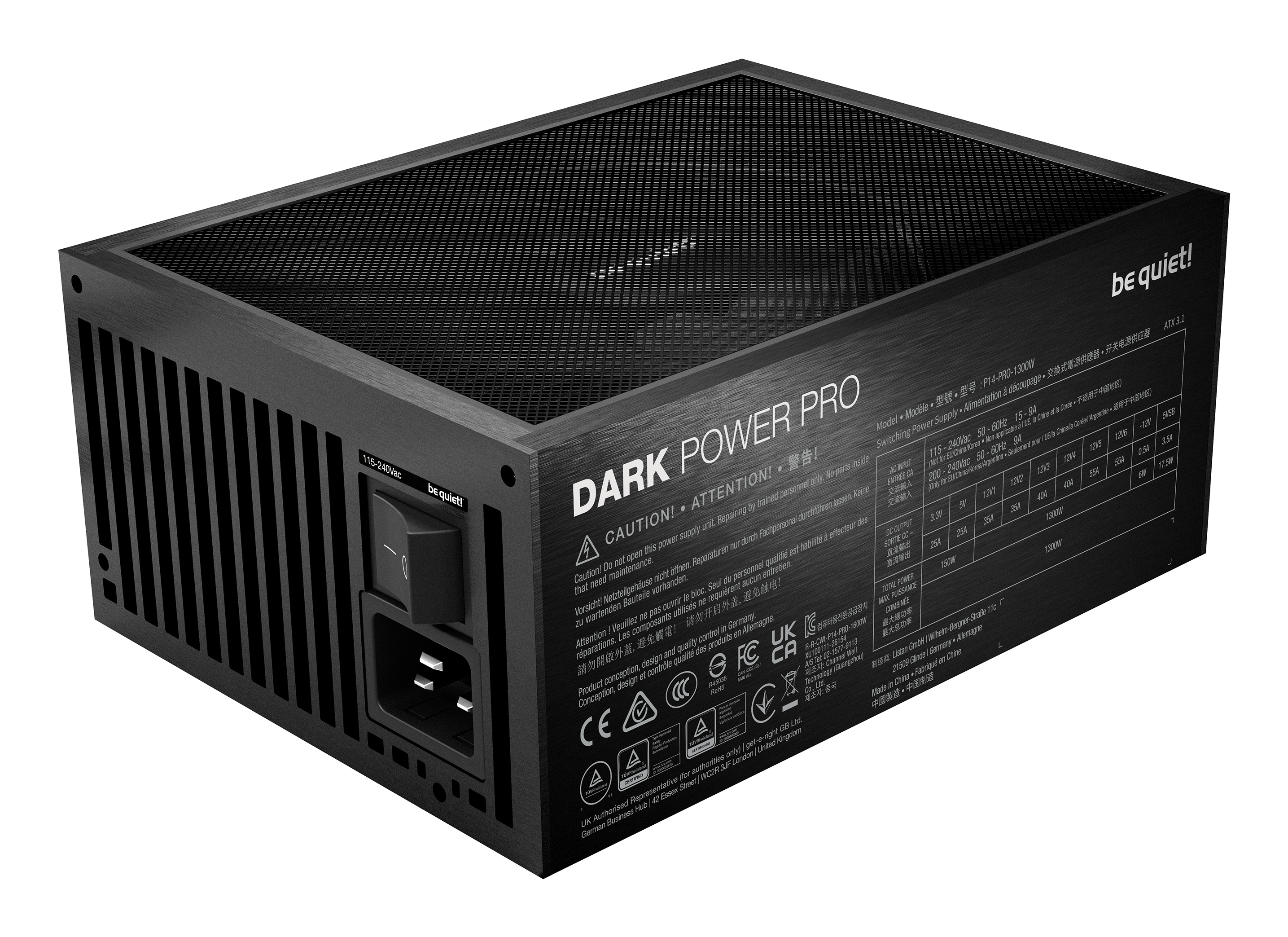 Be Quiet! Netzteil Dark Power 14 IO - PC-/Server Netzteil - 1.300 W