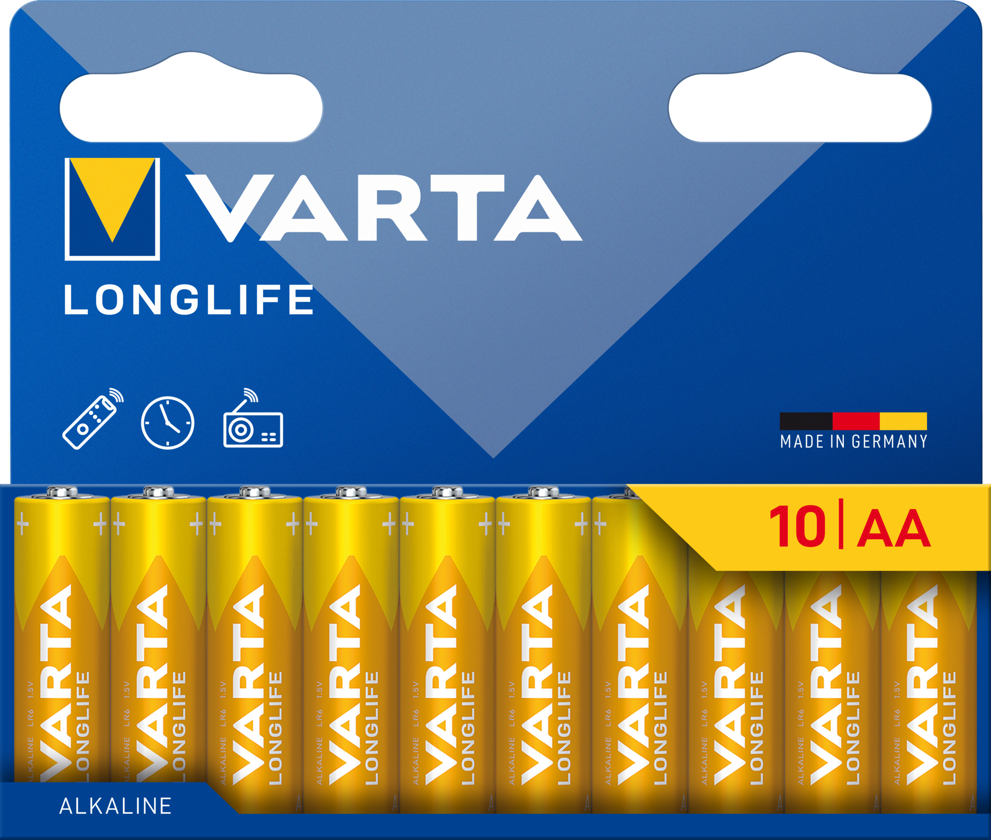 Varta Longlife - Batterie 10 x AA / LR6 - Alkalisch