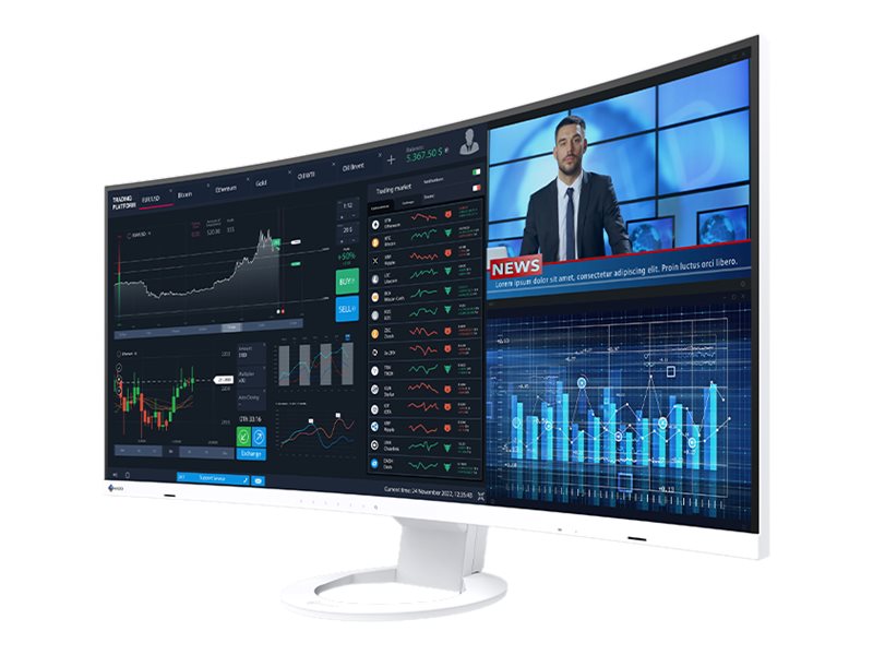 EIZO FlexScan EV3895-WT Monitor PC 95,2 cm (37.5) 3840 x 1600 Pixel UltraWide Quad HD+ LCD Bianco