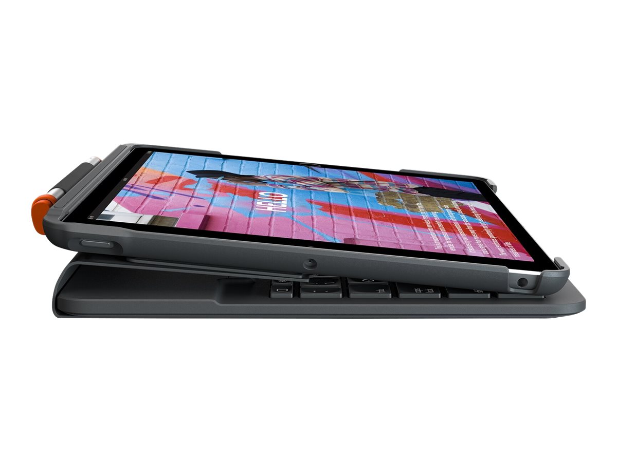Logitech Slim Folio - Tastatur und Foliohlle - kabellos - Bluetooth LE - QWERTY - Nordisch (Dnisch/Finnisch/Norwegisch/Schwedisch)