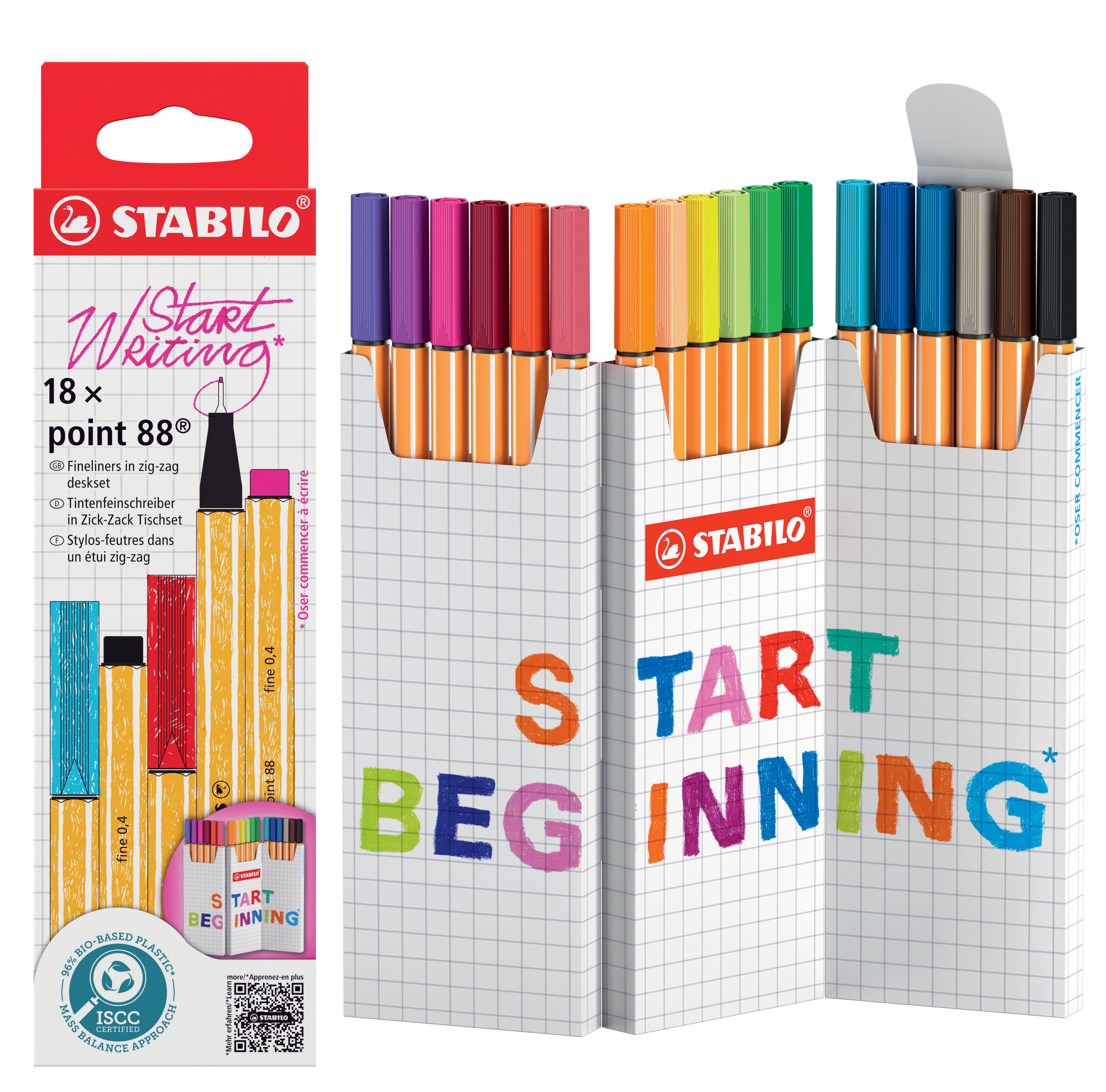 STABILO point 88 rotulador Fino Multicolor 18 pieza(s)