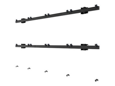 B-TECH System Xpress - Befestigungskit (Wandmontage) - f�r 4x4 dvLED Videowand - verriegelbar - Schwarz - Bildschirmgr��e: 68.6 cm (27)