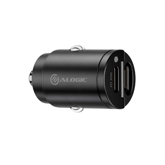 ALOGIC CRCC30 Caricabatterie per dispositivi mobili Cuffie, Auricolare, Smartphone, Orologio intelligente, Tablet Grigio Accendisigari Ricarica rapida Auto
