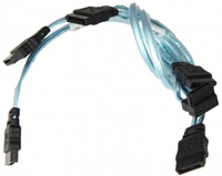 Supermicro SATA Set cable de SATA 0,2 m Azul, Negro