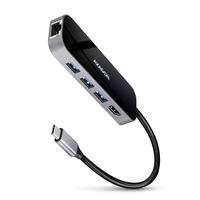 AXAGON HMC-6GL - USB 3.2 Gen 1 (3.1 Gen 1) Type-C - 100 W - 10,100,1000 Mbit/s - IEEE 802.1Q - IEEE 802.1p - Schwarz - Grau - 4K Ultra HD