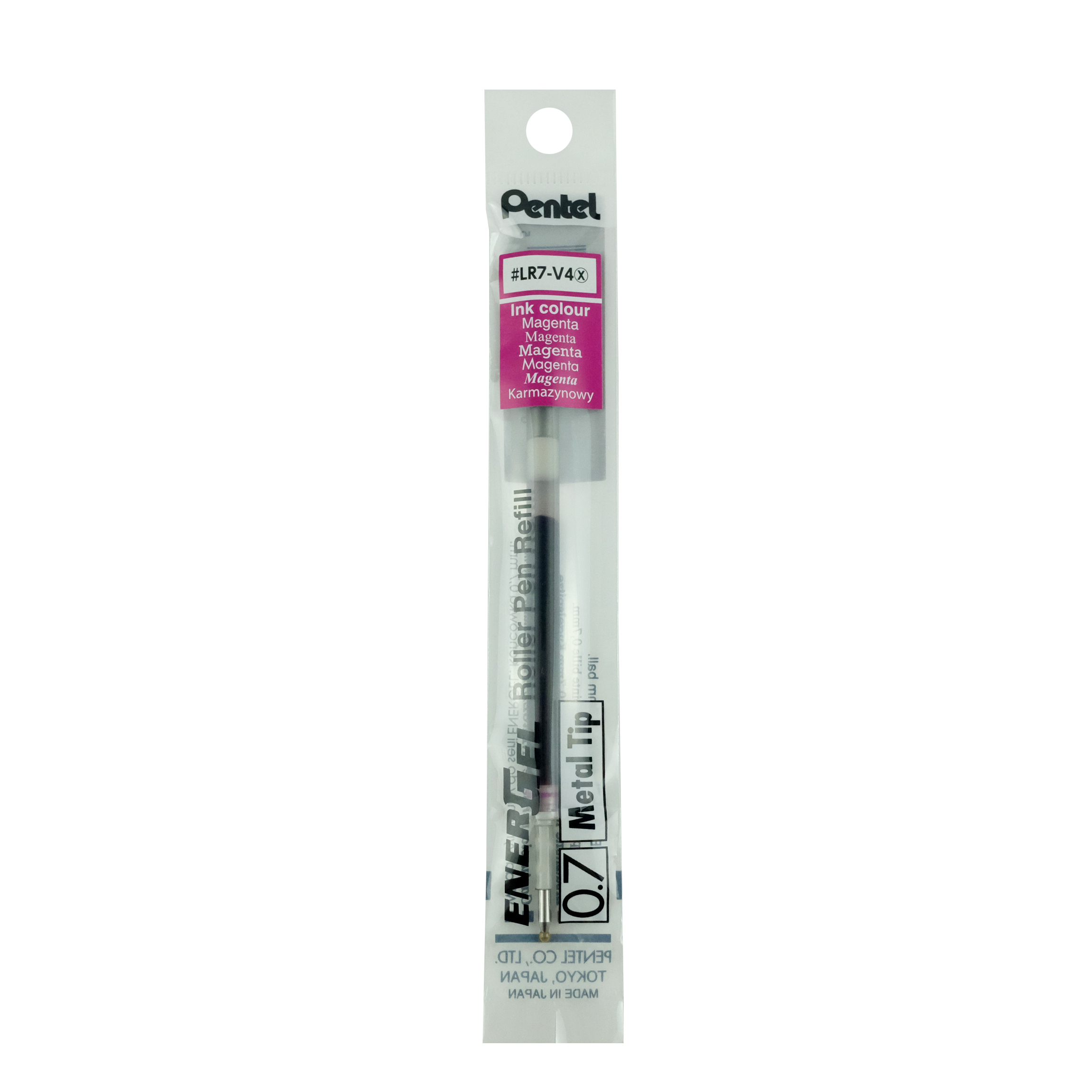 Pentel Energel LR7 - Magenta - 0,7 mm - Kugelschreiber - Sichtverpackung - Pentel BL77/BL77FL/BL2007/K630A/K611A/BL107/BL57/BL77PW/BL417/BL407/K600 - 1 St�ck(e)