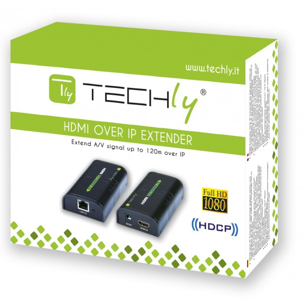 Techly Amplifier / Splitter HDMI Over IP Network