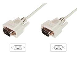 Digitus Cble de transfert de donnes, D-Sub9/M - D-Sub9/M