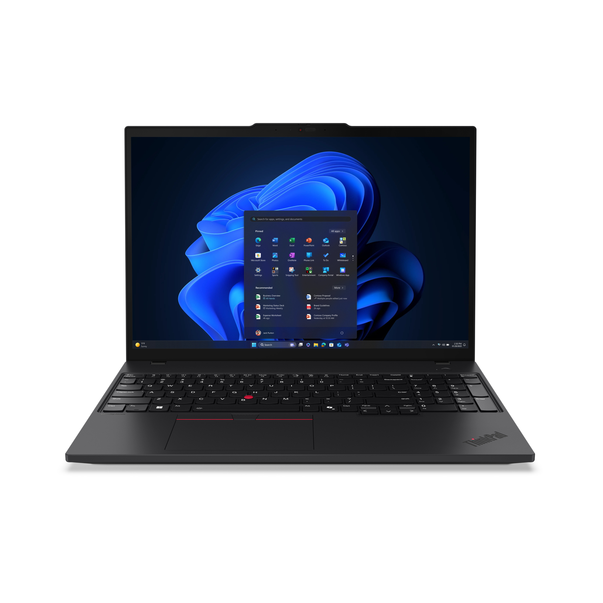 Lenovo ThinkPad T16 Gen 4 (Intel) Intel Core Ultra 7 255U Laptop 40.6 cm (16) WUXGA 64 GB DDR5-SDRAM 1 TB SSD Wi-Fi 6E (802.11ax) Windows 11 Pro German Black