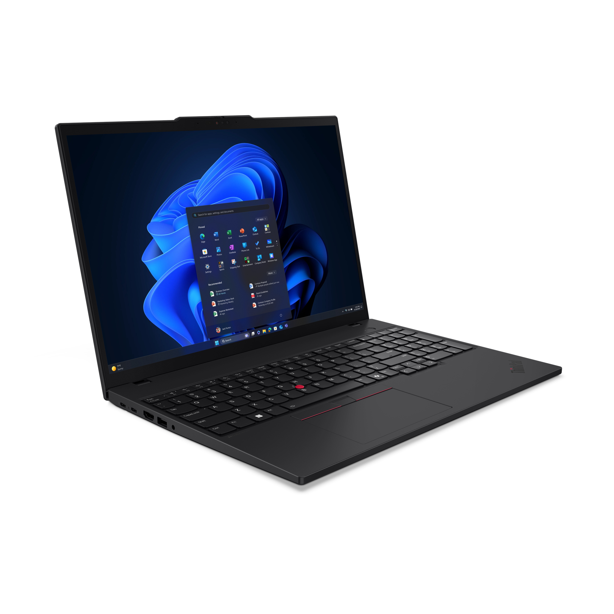 Lenovo ThinkPad T16 Gen 4 (Intel) Intel Core Ultra 7 255U Port�til 40,6 cm (16) WUXGA 64 GB DDR5-SDRAM 1 TB SSD Wi-Fi 6E (802.11ax) Windows 11 Pro Alem�n Negro