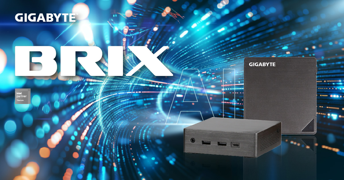 GIGABYTE BRIX Core Ultra 7 255H 2xDDR5 SO-DIMM 2HDMI 2USBC 0,46 l tama�o PC