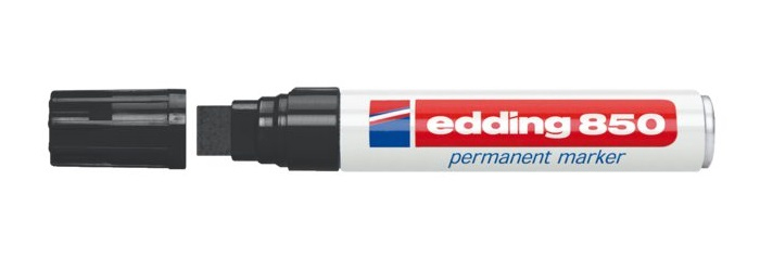 Edding 850 permanent marker Block Black 5 pc(s)