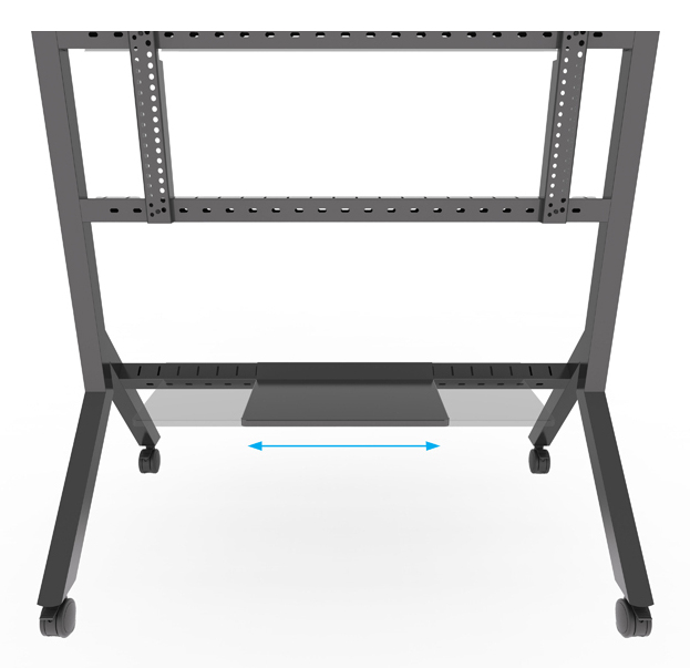 B-TECH Momentum BT8546 - Wagen - f�r Touchscreen - Trolley - verriegelbar - Schwarz - Bildschirmgr��e: 165.1-279.4 cm (65-110)