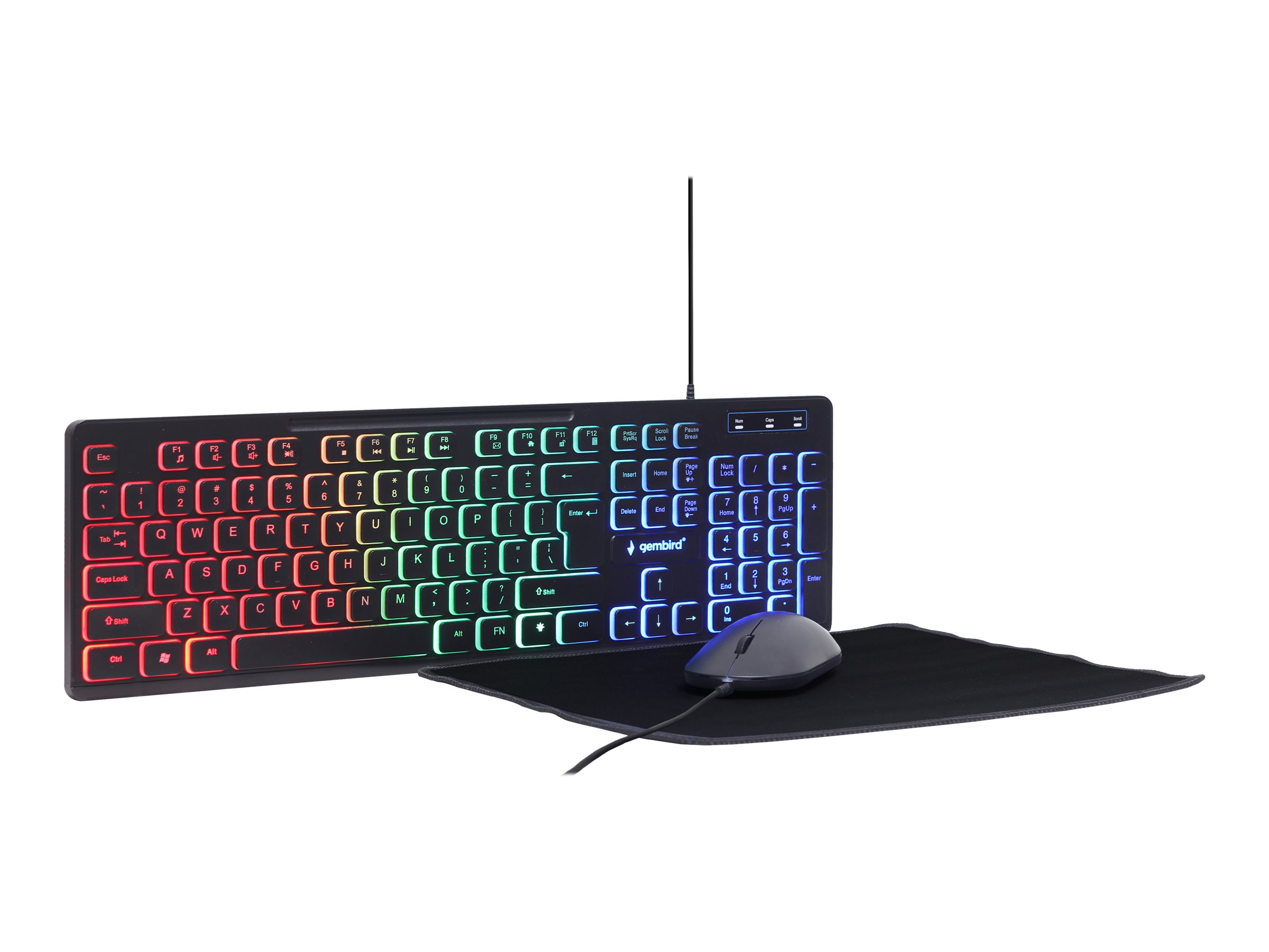 Gembird KBS-UML-01 - Set aus Tastatur, Maus und Mauspad