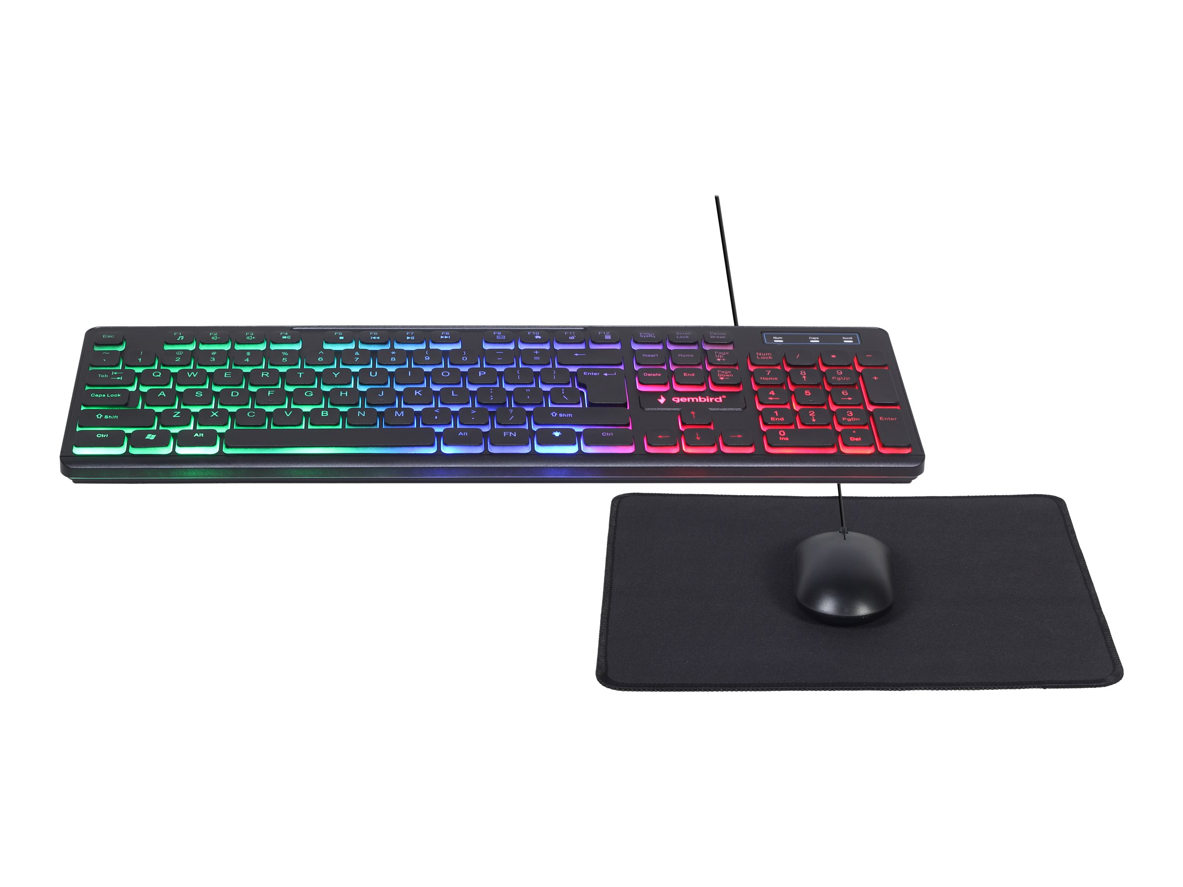 Gembird KBS-UML-01 - Set aus Tastatur, Maus und Mauspad