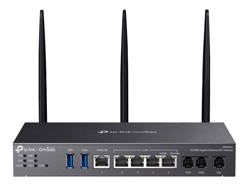 TP-Link Omada AX3000 router inalmbrico Gigabit Ethernet Doble banda (2,4 GHz / 5 GHz) Negro
