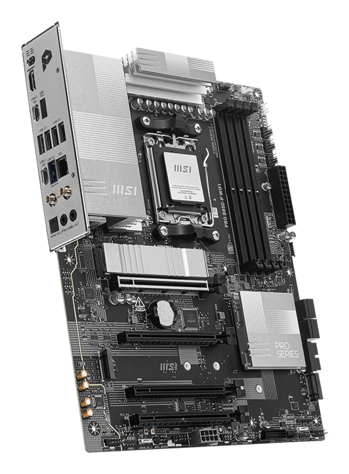 MSI PRO B850-P WIFI - Motherboard - ATX - Socket AM5 - AMD B850 Chipsatz - USB 3.2 Gen 2, USB-C 3.2 Gen2, USB 3.2 Gen 1 - 5 Gigabit Ethernet, Wi-Fi 7 - Onboard-Grafik (CPU erforderlich)