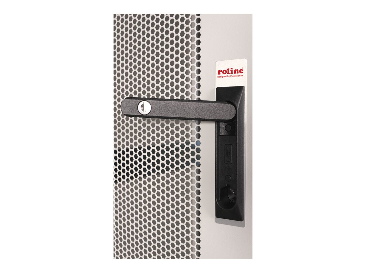 ROLINE Basic - Schrank Netzwerkschrank - perforierte T�r, 600x1000 BxT - RAL 7035, Hellgrau - 26U - 48.3 cm (19)